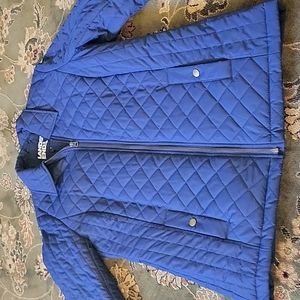 Lands' End blue quilted jacket